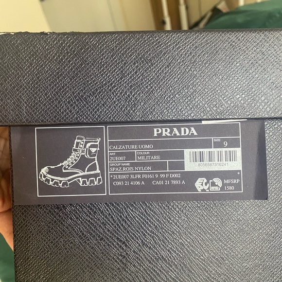 Prada Monolith Boots in Military Green, Men’s, US 10 - Picture 7 of 8